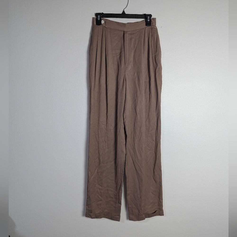 8 Ralph Lauren Polo Sport Vintage 90's Rayon Brown Trousers